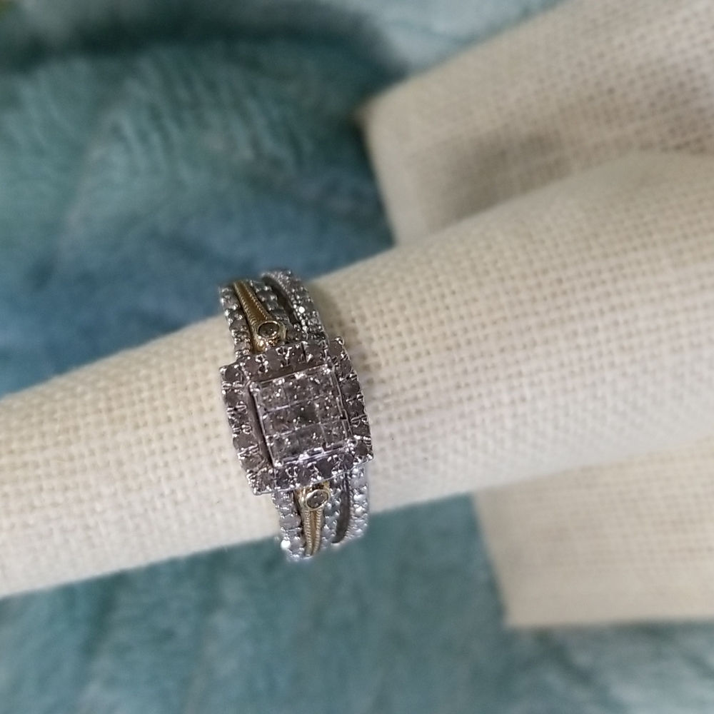 Diamond Wedding Ring Set. - image 1